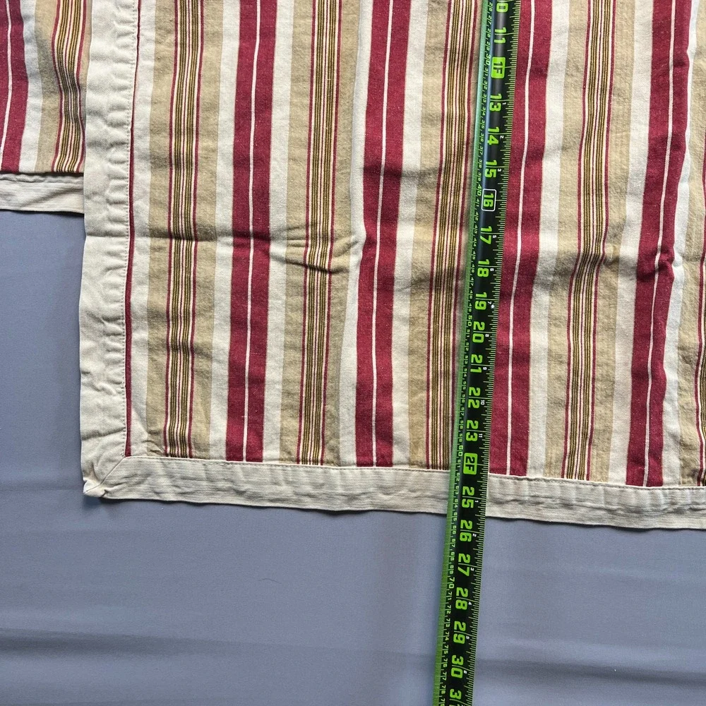 Set Of 2 Pottery Barn Euro Pillow Shams Multicolor Linen Blend Ticking Striped